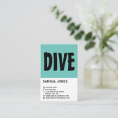 Moderner, mutiger Tauchlehrer Visitenkarte (Stehend Vorderseite)