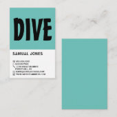 Moderner, mutiger Tauchlehrer Visitenkarte (Vorne/Hinten)