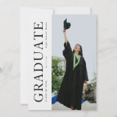 Moderner, mutiger Typografie-Abschluss Einladung (Vorderseite)