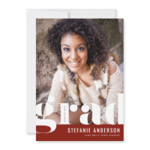 Moderner, mutiger Typografie Roter Foto Abschluss