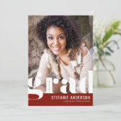 Moderner, mutiger Typografie Roter Foto Abschluss Ankündigung (Stehend Vorderseite)