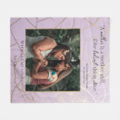 Moderner Muttertag Elegantes Pastel Kintsugi Zitat Fleecedecke (Vorderseite (Horizontal))