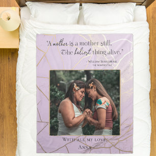 Moderner Muttertag Elegantes Pastel Kintsugi Zitat Fleecedecke