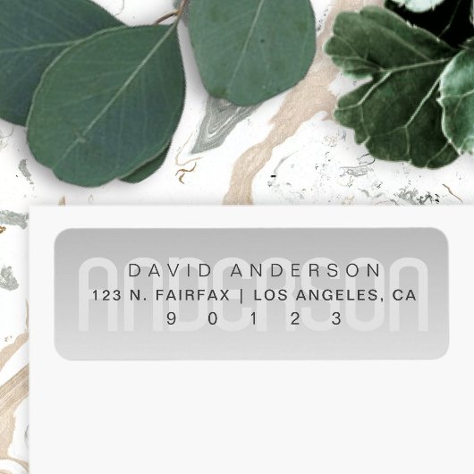 Moderner Nachname mit subtiler grauer Farbe