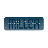 Moderner Nachname Subtil sehr dunkel blaue Farbe (Vorne)