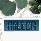 Moderner Nachname Subtil sehr dunkel blaue Farbe