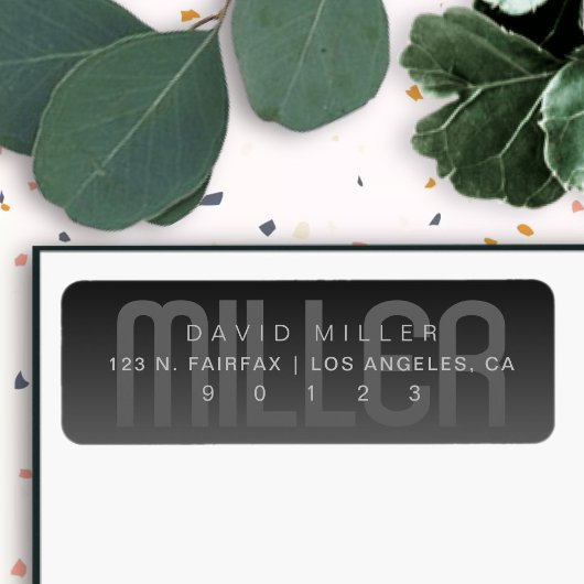 Moderner Nachname Subtil sehr dunkelgrau glänzend