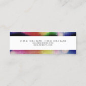 Moderner Nachtclub-Artblick DJ Mini Visitenkarte (Rückseite)