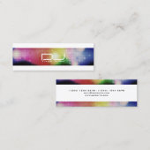 Moderner Nachtclub-Artblick DJ Mini Visitenkarte (Vorne/Hinten)