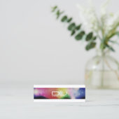 Moderner Nachtclub-Artblick DJ Mini Visitenkarte (Stehend Vorderseite)