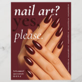 Moderner Nagel-Tech-Schönheitssalon-Flyer Flyer (Vorne)