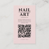 Moderner Nagelkünstler Pink-Maniküre Instagramm Visitenkarte (Rückseite)