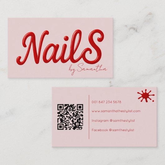Moderner Nagelkünstler Visitenkarte (Vorne/Hinten)