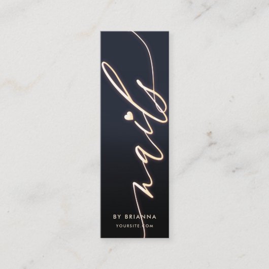 Moderner Nagelkünstlerischer Manikürspezialist Nai Mini Visitenkarte (Vorderseite)