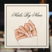 Moderner Nagelsalon Typografie Manikürisches Marke Fensteraufkleber