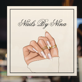 Moderner Nagelsalon Typografie Manikürisches Marke Fensteraufkleber