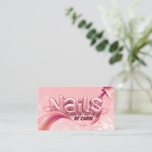 Moderner Nageltechniker Nail Art Studio Nail Artis Visitenkarte (Stehend Vorderseite)