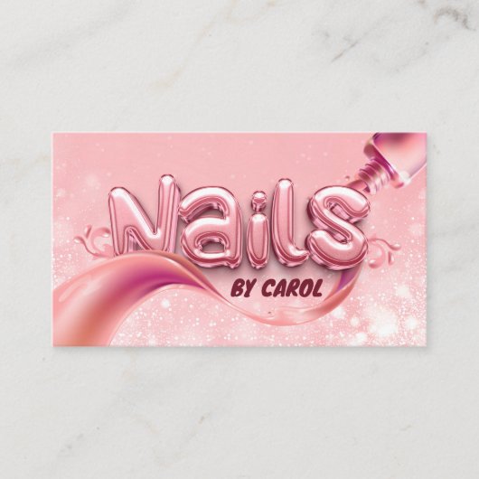 Moderner Nageltechniker Nail Art Studio Nail Artis Visitenkarte (Vorderseite)