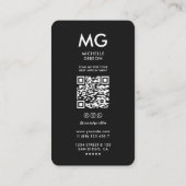 Moderner Nageltechniker Nail Artist Black Visitenkarte (Rückseite)