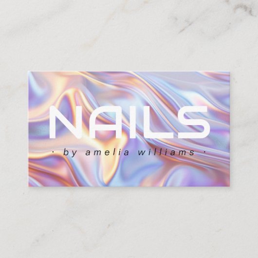 Moderner Nageltechniker Stylist Visitenkarte (Vorderseite)