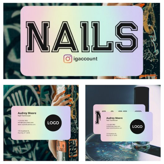 Moderner Nageltechniker Visitenkarte
