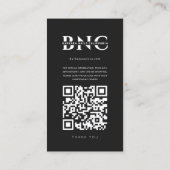 Moderner Nail Artist Salon Instagramm Black Visitenkarte (Rückseite)