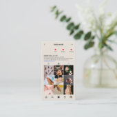 Moderner Nail Tech Schönheitssalon Pink IG Sand Be Visitenkarte (Stehend Vorderseite)