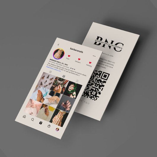 Moderner Nail Tech Schönheitssalon Pink IG Sand Be Visitenkarte