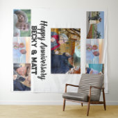 Moderner Name 7 Foto Collage Jubiläum Wandteppich (Beispiel (Horizontal))