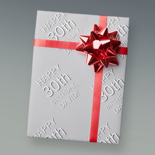 Moderner Name/Alter Geschenkpapier