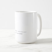 Moderner Name Beruflich Minimalistisch Schlicht Kaffeetasse (VorderseiteRechts)