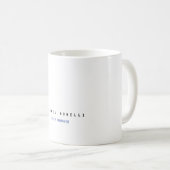 Moderner Name Beruflich Minimalistisch Schlicht Kaffeetasse (VorderseiteRechts)