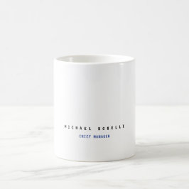Moderner Name Beruflich Minimalistisch Schlicht Kaffeetasse
