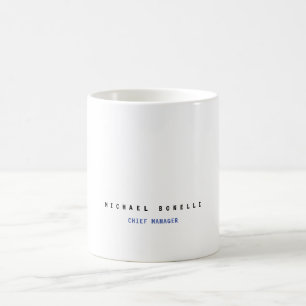 Moderner Name Beruflich Minimalistisch Schlicht Kaffeetasse