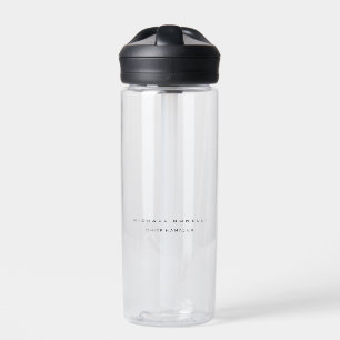 Moderner Name Beruflich Minimalistisch Schlicht Trinkflasche