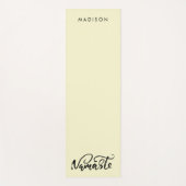 Moderner Name Citrine White Yoga Mat Yogamatte (Vorderseite)