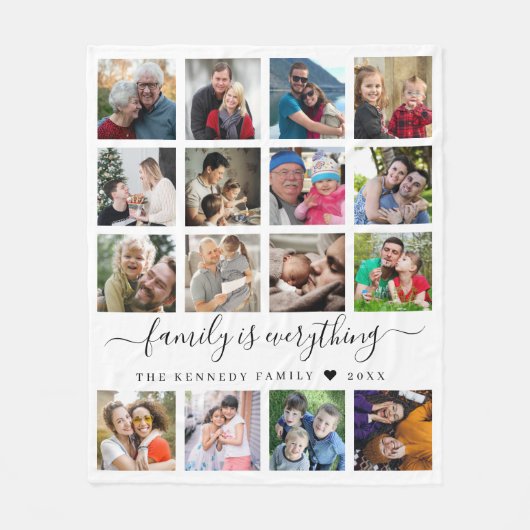 Moderner Name der 16 Zitate-Reihe für Fotosammlung Fleecedecke (Vorderseite)