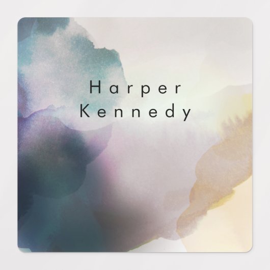 Moderner Name der Aquarellfarbe Etiketten (Design 1)