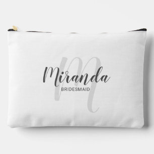 Moderner Name der Personalisierten Bridesmaid Mono Zubehörtasche