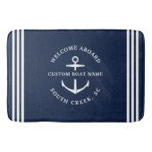 Moderner Name des benutzerdefinierten Schiffes Wil Badematte (Vorderseite)