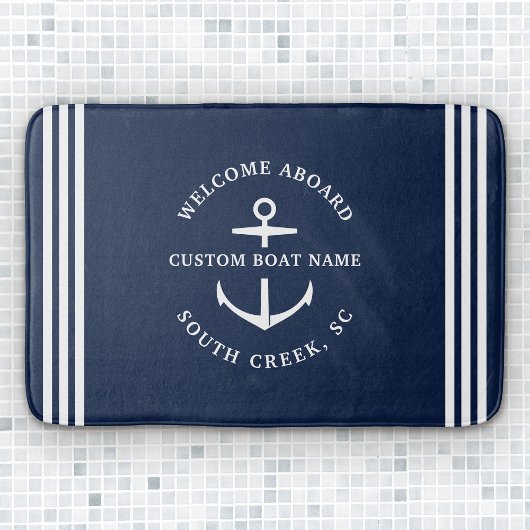 Moderner Name des benutzerdefinierten Schiffes Wil Badematte