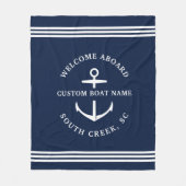 Moderner Name des benutzerdefinierten Schiffes Wil Fleecedecke (Vorderseite)