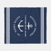 Moderner Name des benutzerdefinierten Schiffes Wil Fleecedecke (Vorderseite (Horizontal))