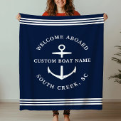 Moderner Name des benutzerdefinierten Schiffes Wil Fleecedecke