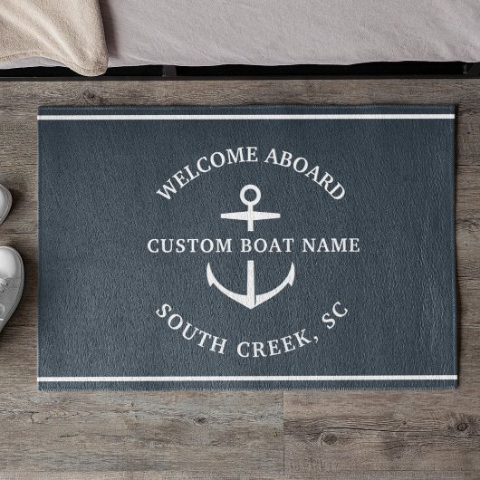 Moderner Name des benutzerdefinierten Schiffes Wil Fußmatte