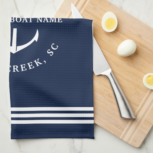 Moderner Name des benutzerdefinierten Schiffes Wil Geschirrtuch (Viertel Falte)