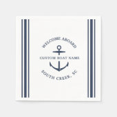 Moderner Name des benutzerdefinierten Schiffes Wil Serviette (Vorderseite)