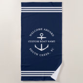 Moderner Name des benutzerdefinierten Schiffes Wil Strandtuch (Vorderseite)