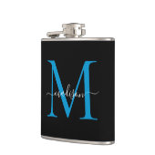 Moderner Name des Blue Ocean Monogram Flachmann (Links)