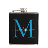 Moderner Name des Blue Ocean Monogram Flachmann (Vorderseite)